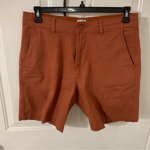H&M Men's Terracotta Flat Front Shorts